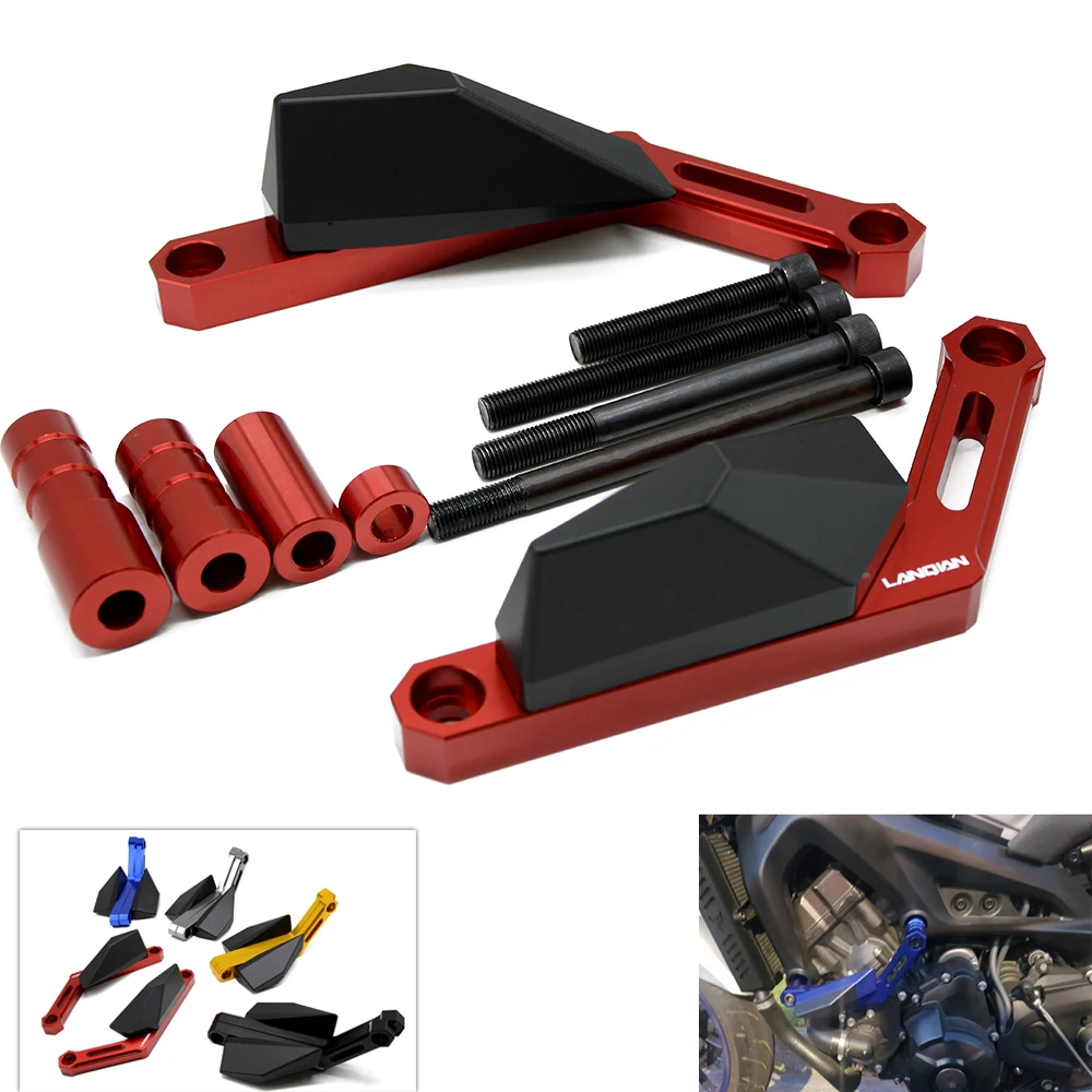 

Motorcycle CNC Frame Sliders Crash Falling Protection Anti Crash Protectors For Yamaha FJ-09 fj09 XSR900 XSR 900 mt09 2016 2015