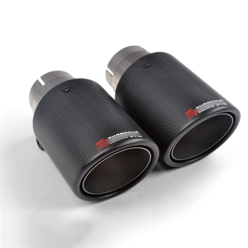 

2pc 51mm Inlet Universal Car Tips Carbon Fiber Exhaust Pipe Modified For Universal Car Automobiles Car Styling Accessories
