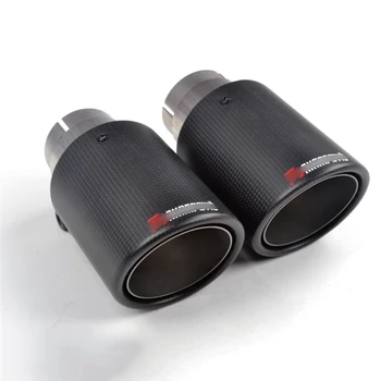 

76mm 89mm 101mm 114mm Outlet Universal Car Tip Carbon Fiber Exhaust Pipe Modified Car Automobiles Car Accessories 51mm Inlet