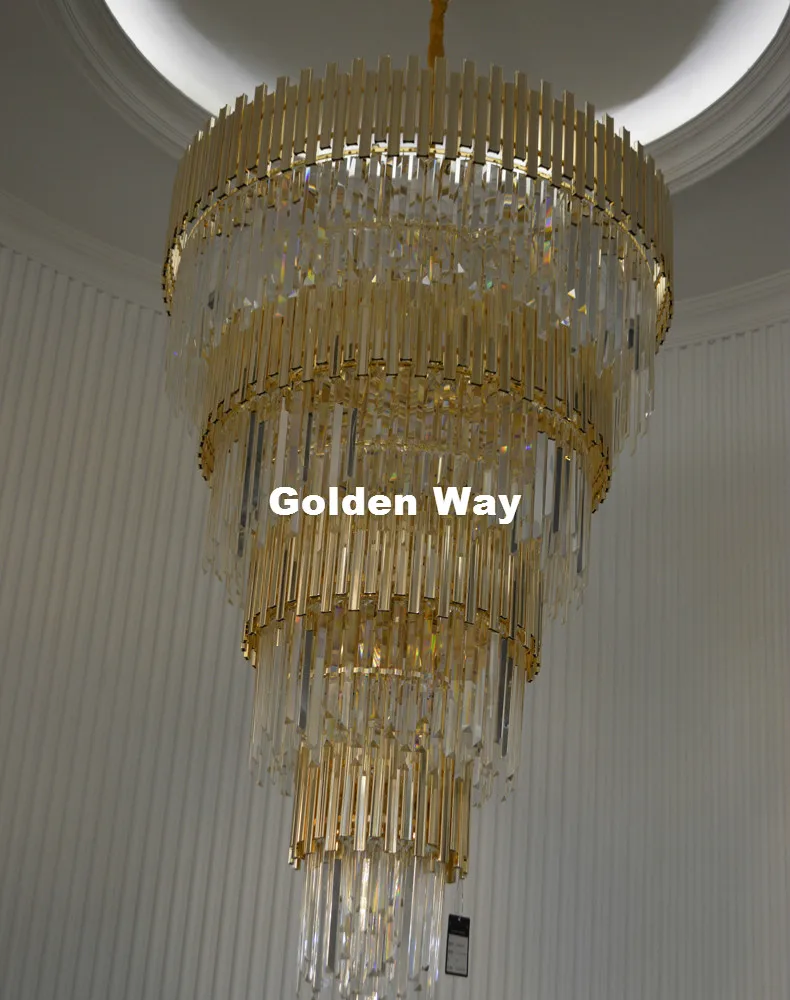 Современная хрустальная Подвесная лампа в скандинавском стиле Золотая