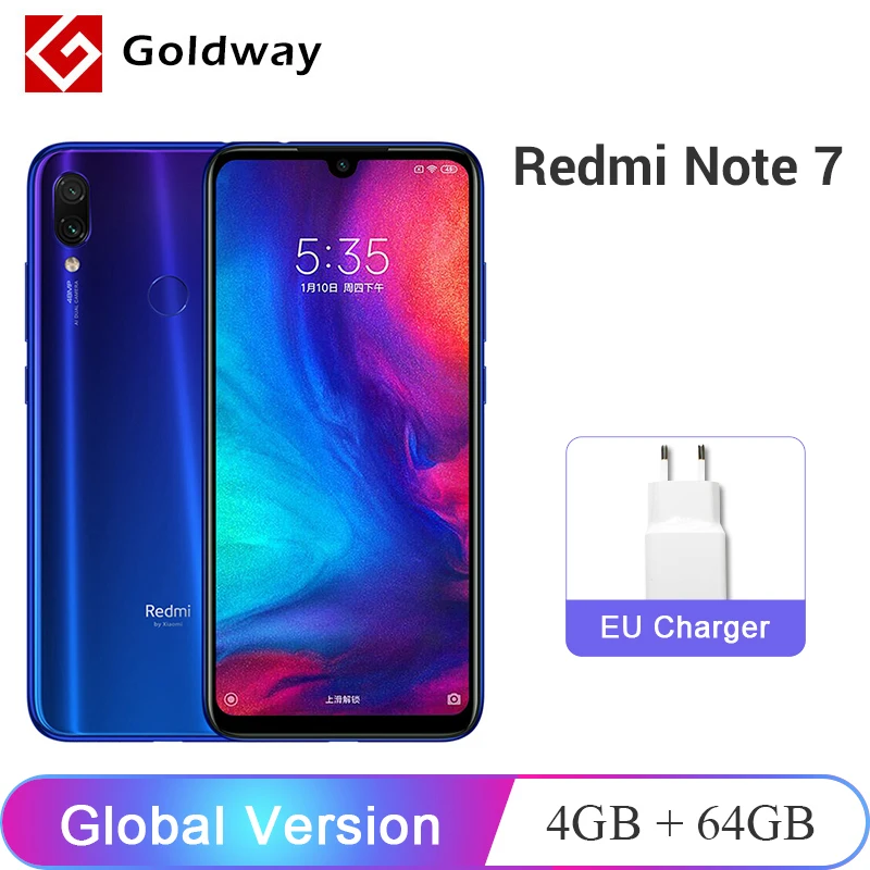 

Global Version Xiaomi Redmi Note 7 4GB RAM 64GB ROM Mobile Phone Snapdragon 660 Octa Core 6.3" 48MP Dual Camera 4000mAh FCC CE