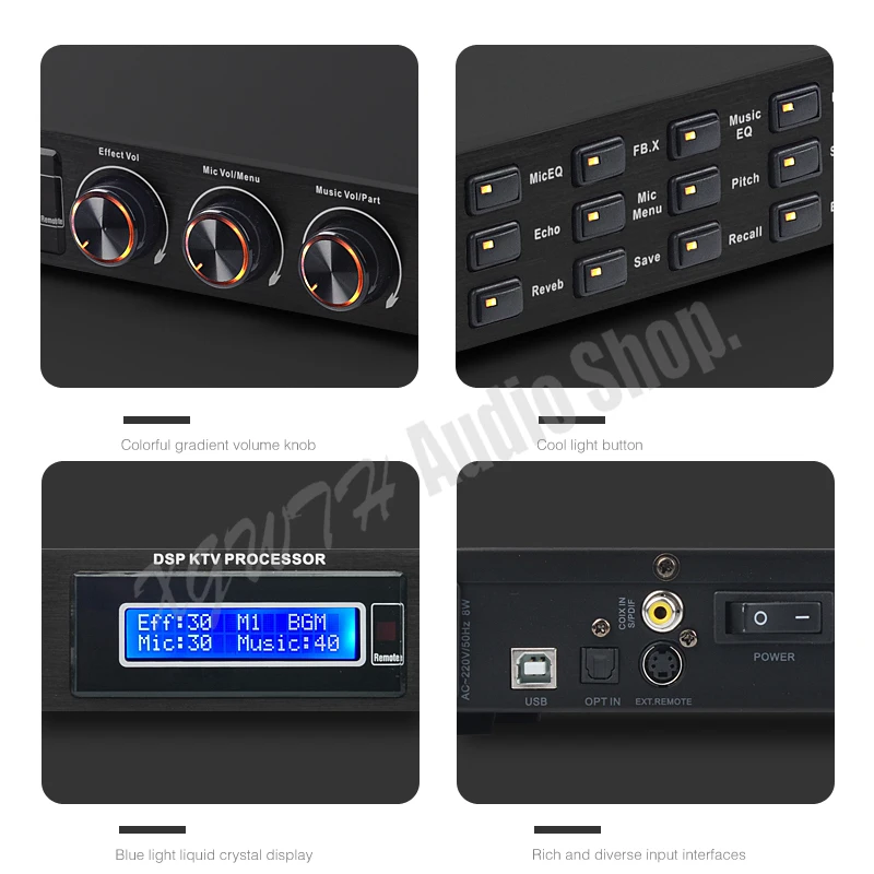 Pre-effects KTV DJ Audio Digital Reverb Effect