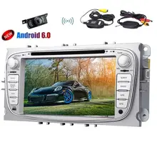 GPS del coche reproductor de DVD quad-core Android 6.0 marshmallow sistema estéreo en el tablero 7 pulgadas pantalla táctil headunit para Ford focus Mondeo con