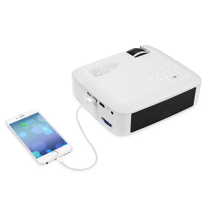 

Projector High Resolution Connect Smart Phone Durable For Home Cinema Theater Office @JH
