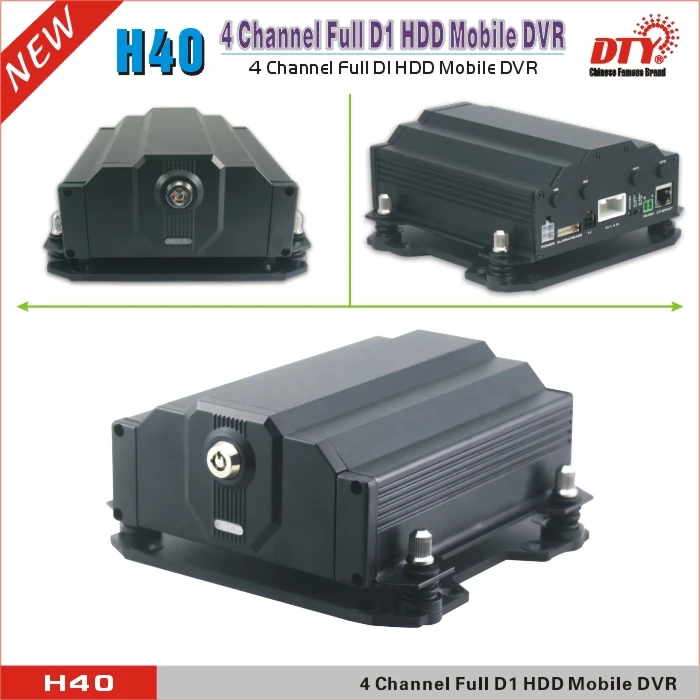  Dty H40GW CE FCC RoHS software cliente GRATUITO H.264 cctv dvr HDD MDVR con WiFi GPS