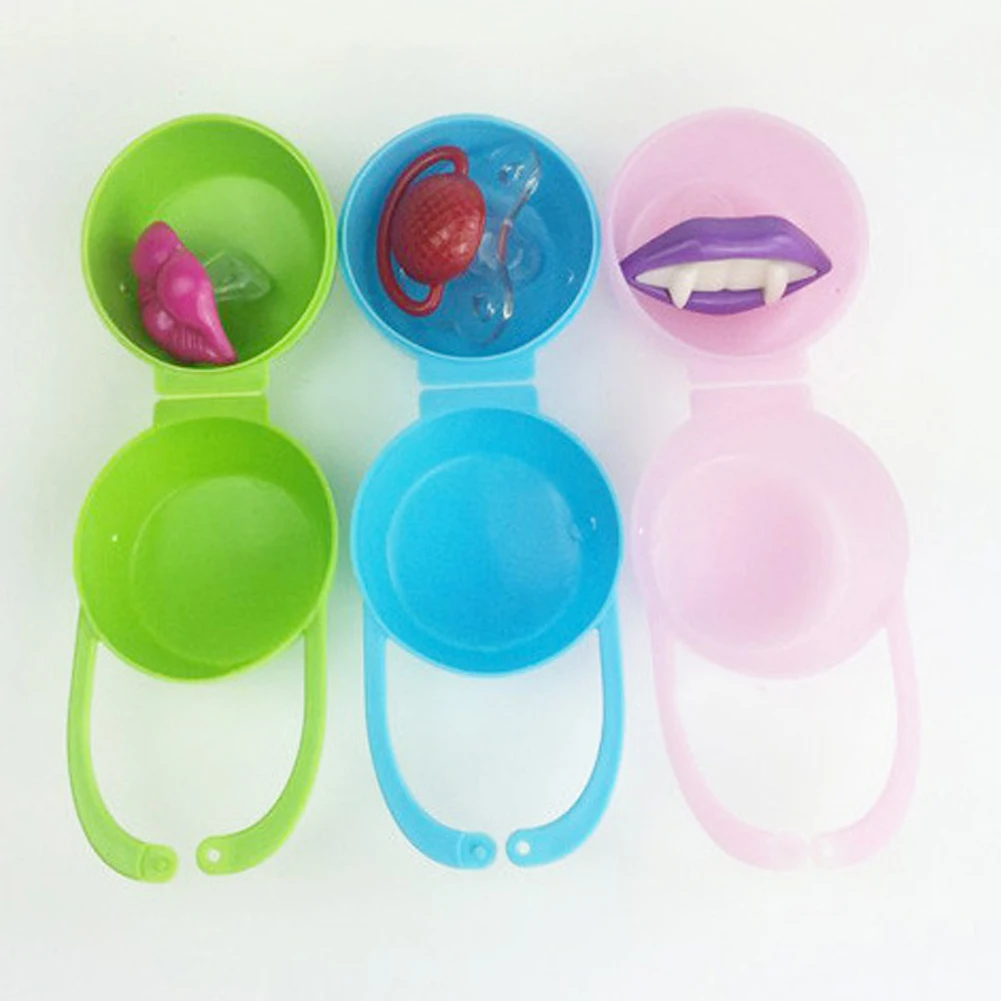 3Pcs/Lot Baby Pacifier Soother Container Holder Box Plastic Infant