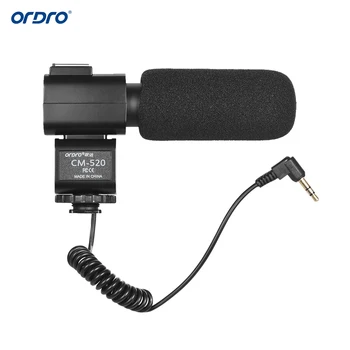 

ORDRO CM-520 External Microphone Super Cardioid Electret Condenser Mic w/Hot Shoe Mount for Canon Nikon Sony DSLR DV Camcorder