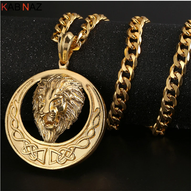 

gold color Islamic religion Round Head choker long Necklace for women Vintage Jewelry gift Accessories pendulum Pendant Necklace