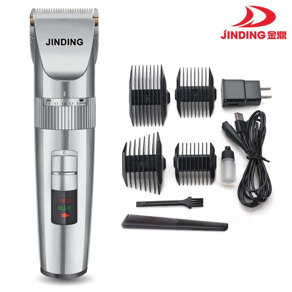 Electric Professional Hair Clipper 4 Shaving Combs 1mm 18mm Cordless