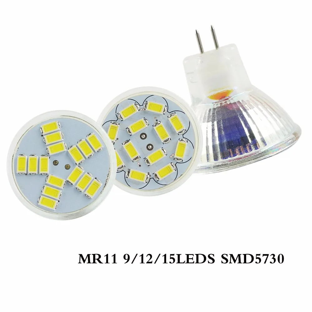 MR11 GU4 светодиодный Spotlight AC/DC 10-30 В затемнения 3 Вт 5 Вт 7 Вт SMD5730 светодиодный лампа 9 12 15 светодиодный S MR11 энергосбережения светодиодный пятно