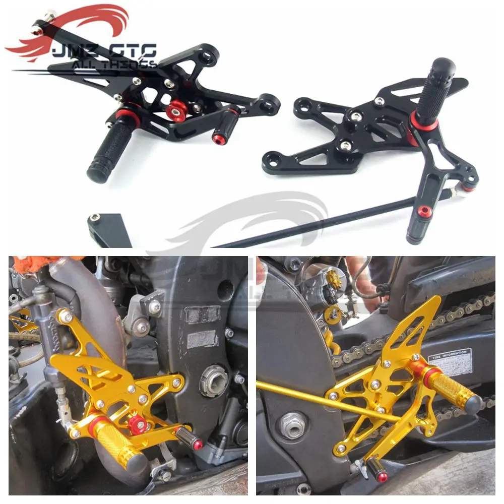 

Motorcycle CNC Adjustable Rear Set Rearsets Footrest Foot Rest For YAMAHA R1 2007 2008