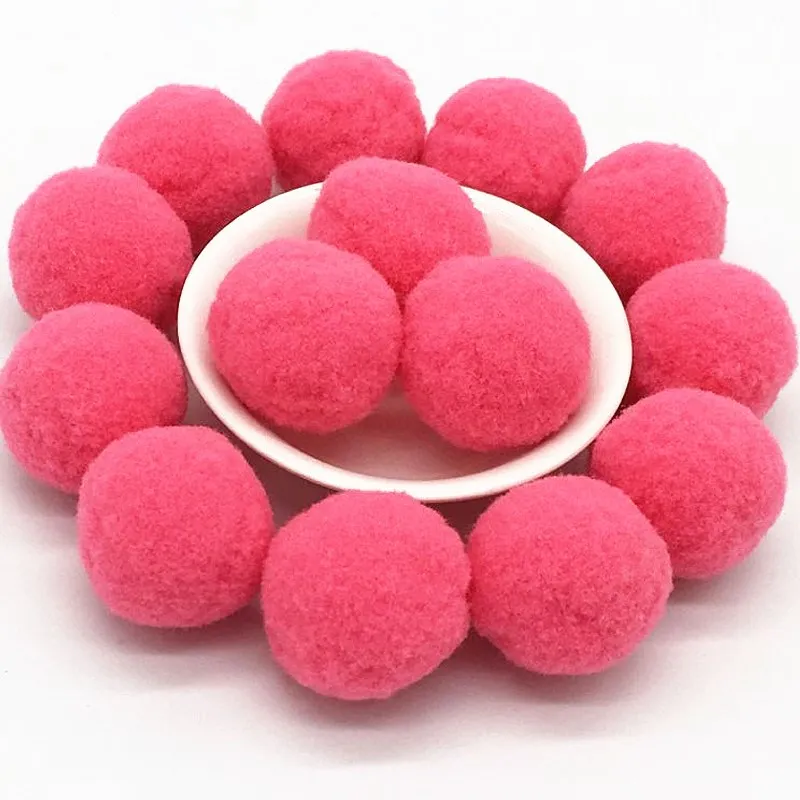 06 Watermelon red 100 шт 25 мм пушистый помпон Мячи мягкой мини круглые пушистые шары подарок для DIY Швейные Craft творческий предметы домашнего обихода - Цвет: 06 Watermelon red