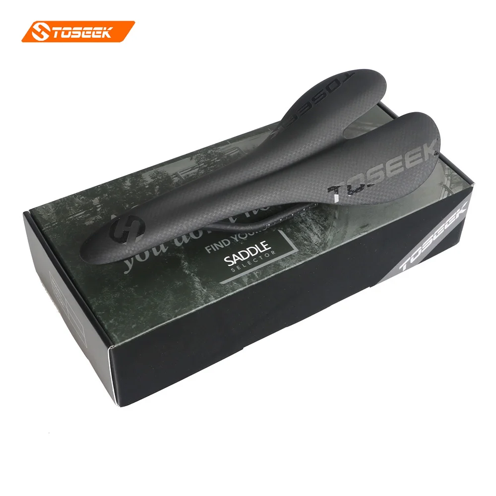 

Toseek Boxed genuine full Carbon saddle super light 97g 3K matte mtb carbon bike saddle bicycle Parts