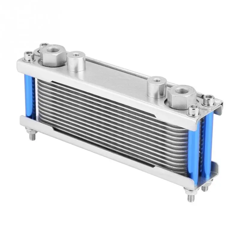 Upgrade Aluminium Motorrad Ölkühler Motorölkühler 80 Ml Ölkühler Kühler für 50CC-200CC Universal Motorrad Silber Qiilu Ölkühler 