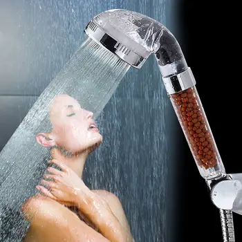 

High Pressure Water Saving Shower Head Handheld Water Saving Shower Head 3 Mode Adjustable Jetting Shower Filter