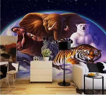 

custom 3d photo wallpaper kids room mural small animal paradise 3d painting picture background non-woven wallpaper for wall 3d