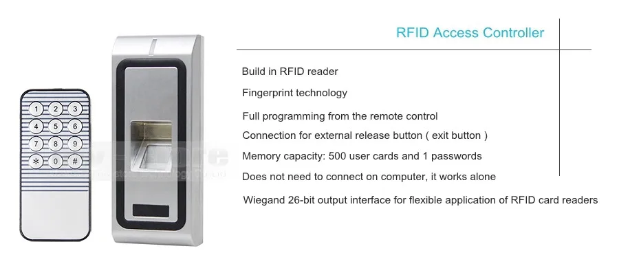 Diysecur Электрический замок врезной отпечатков пальцев 125 кГц RFID ID Card Reader дверь Система контроля доступа Комплект Металл