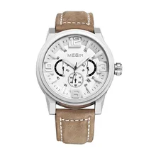 Fashion Men’s Quartz Watches 2016 New Arrival Three Waterproof Sports Watch Genuine Leather Belt Men Luminous Watch Charm