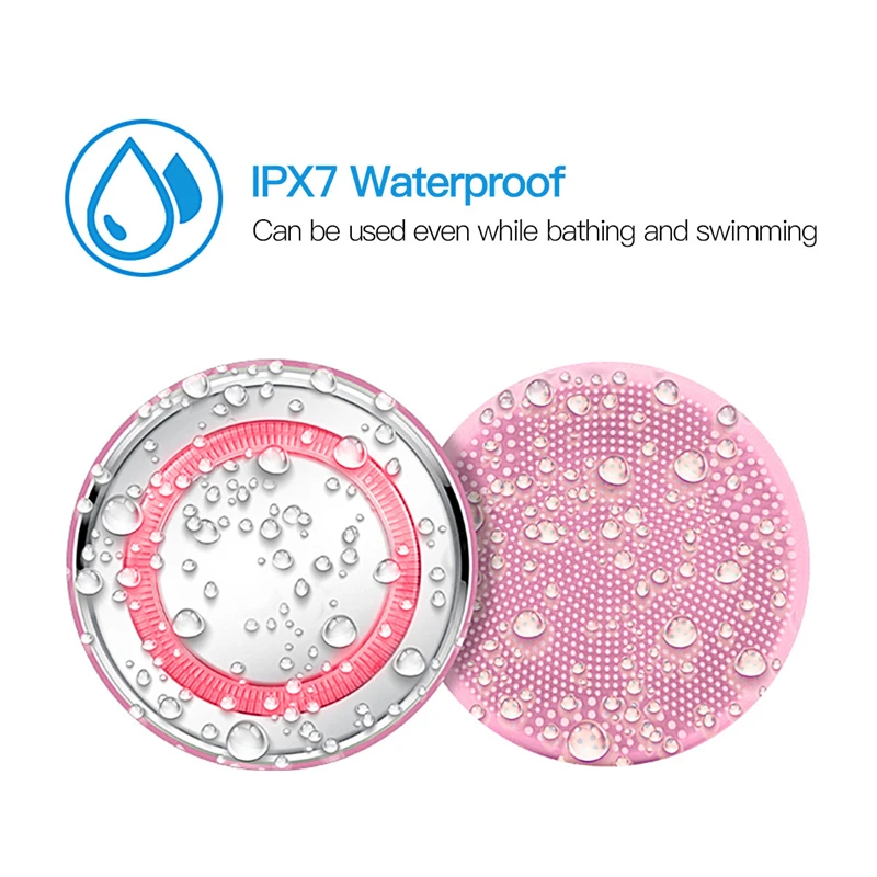 Limpeza da Pele Escova de Lavagem Cuidados com a Pele Silicone Aquecimento Rosto Cleanser Massagem Facial Esfrega Mais Limpo Massageador P46 2in1 Luz Led 11 High Quality Beleza e saúde