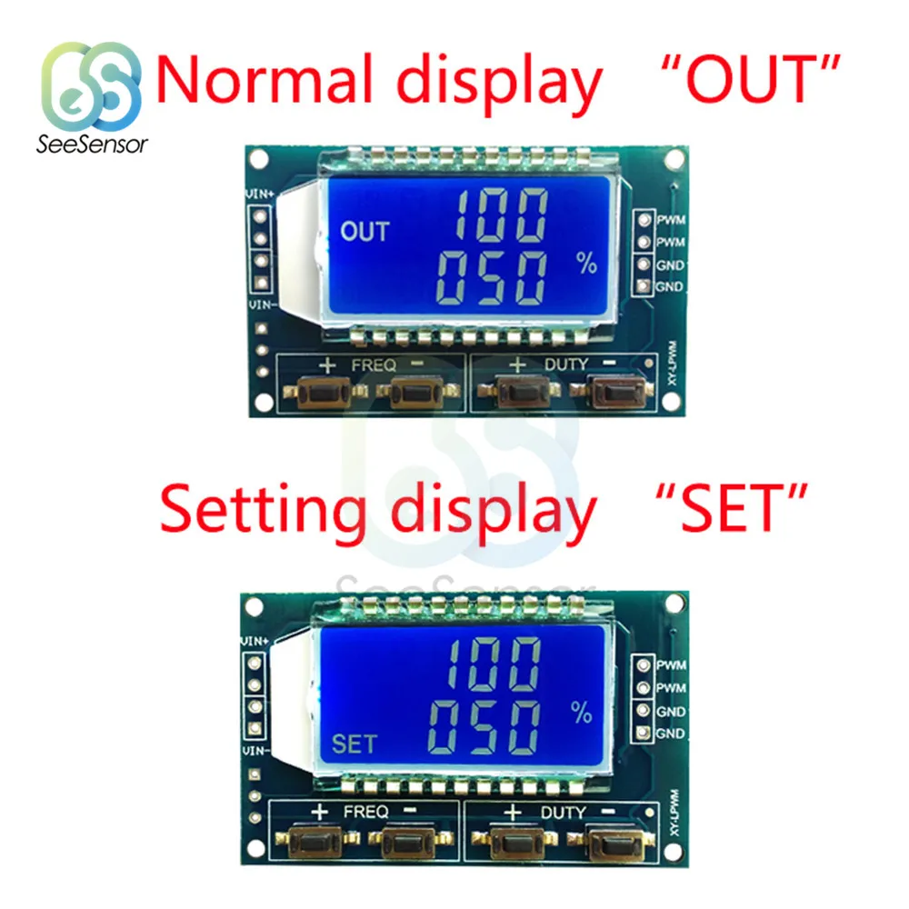 Генератор сигналов PWM частота импульсов рабочий цикл регулируемый модуль ЖК-дисплей Дисплей 1Hz-150Khz 3,3 V-30 V PWM плата Модуль гибкий кабель