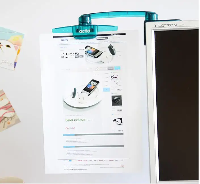 

Computer Monitor File Folder Manuscript Folder LCD Super Clip 360° Rotatable