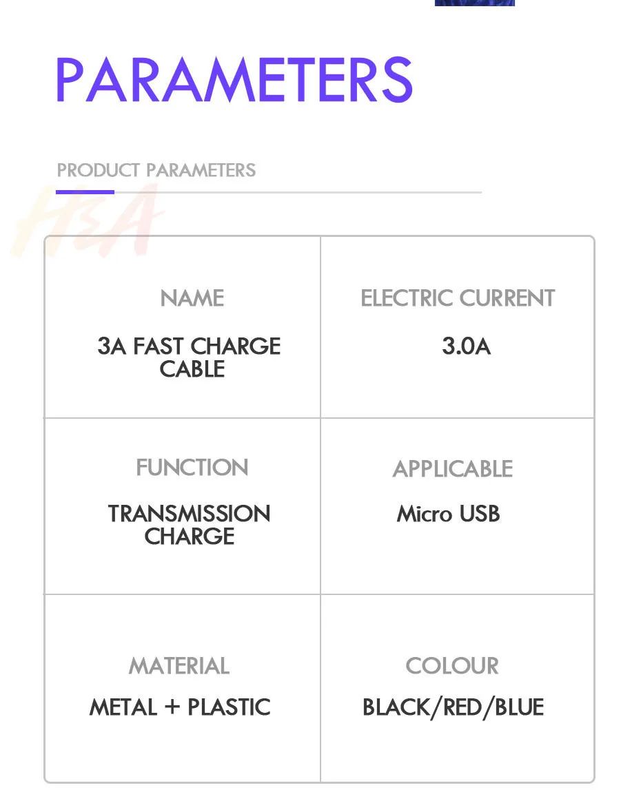 H& A Micro USB кабель 3.0A Быстрая зарядка Microusb кабель зарядного устройства для samsung J4 J5 J6 J7 Xiaomi Redmi Note 5 4 Android Кабели для телефонов