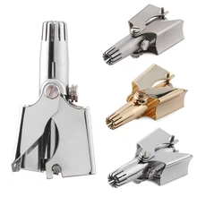 Мини-Триммер для удаления волос в носу триммер из нержавеющей стали ручное устройство с чистящей щеткой средство для удаления волос из носа бритва