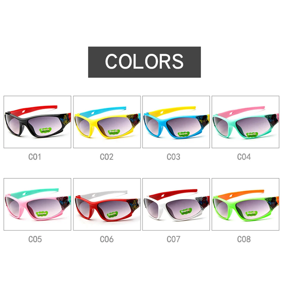 jumlai Sport Sunglasses Kids Children Sun glasses Girl Boy Outdoor Eyeglasses Flexible Spectacles UV400 Oculos  (3)
