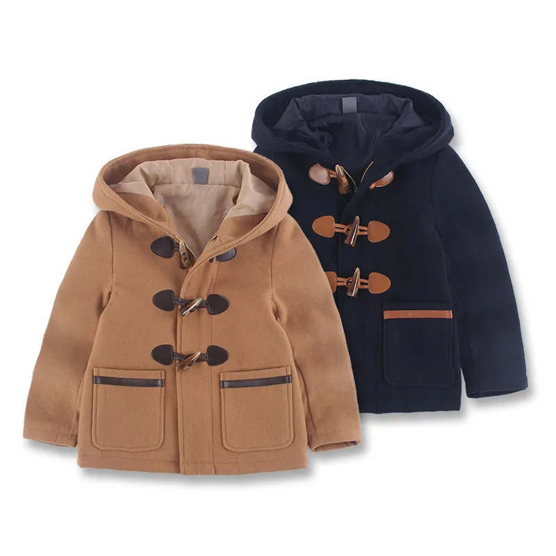 2018 fashion baby boy clothes autumn and winter style kids jackets long sleeve single-breasted boys outwear hooded woolen coat 2018 fashion baby boy clothes autumn and winter style kids jackets long sleeve single-breasted boys outwear hooded woolen coat