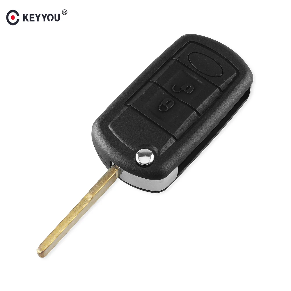 

KEYYOU 3 Buttons Flip Folding Car Remote Key Case Shell Fit For LAND ROVER Range Rover Sport LR3 Discovery Case Fob 3 BTN
