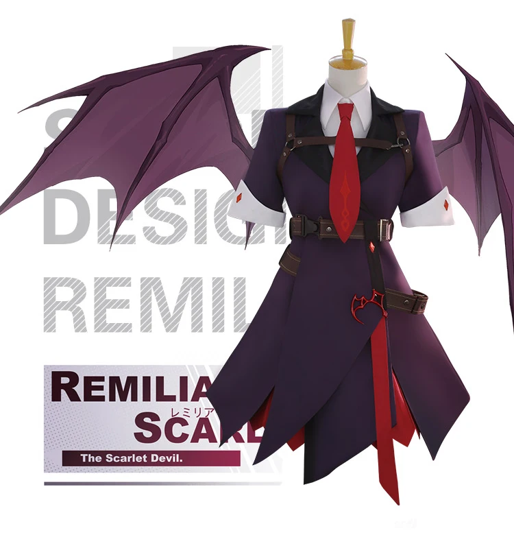 

Anime! Touhou Project Remilia Scarlet The Scarlet Devil Gothic Dress Uniform Cosplay Costume August 2018 New Free Shipping