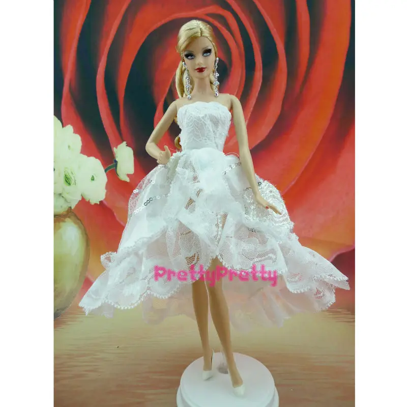 Vestido de falda de velo blanco de moda para 12 pulgadas Blythe Pullip Doll 