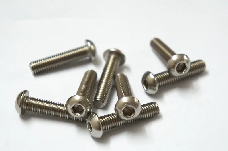 

50pcs/Lot Metric Thread M5*6/8/10/12/14/16/18/20/25/30/35/40/45-70mm 304 Stainless Steel Button Head Hex Socket Cap Screws Bolts