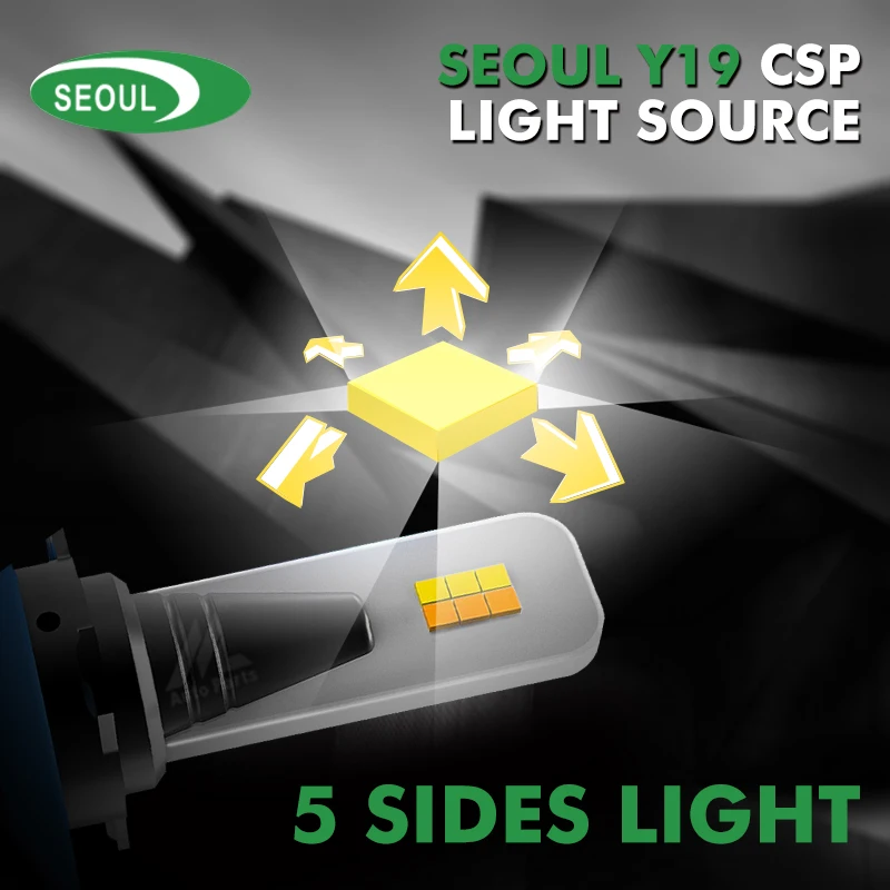 Xenplus 2шт H7 led H4 H11 HB3 HB4 9004 фара CSP двойной цвет 8000лм 12В Автомобильные фары