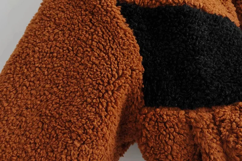 KIYUMI Женское пальто верблюжья флисовая куртка с длинными рукавами Повседневная укороченная куртка осень-зима куртка на молнии Мини толстые пальто Новинка