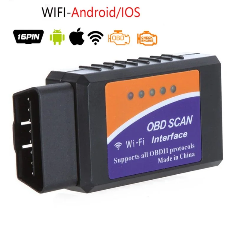 ELM327 Wi-Fi, Bluetooth OBD2 V1.5 WI-FI ELM327 Bluetooth Беспроводной с коммутатором сканер OBD II инструмент диагностики для IOS и Android - Цвет: Elm327 Wifi