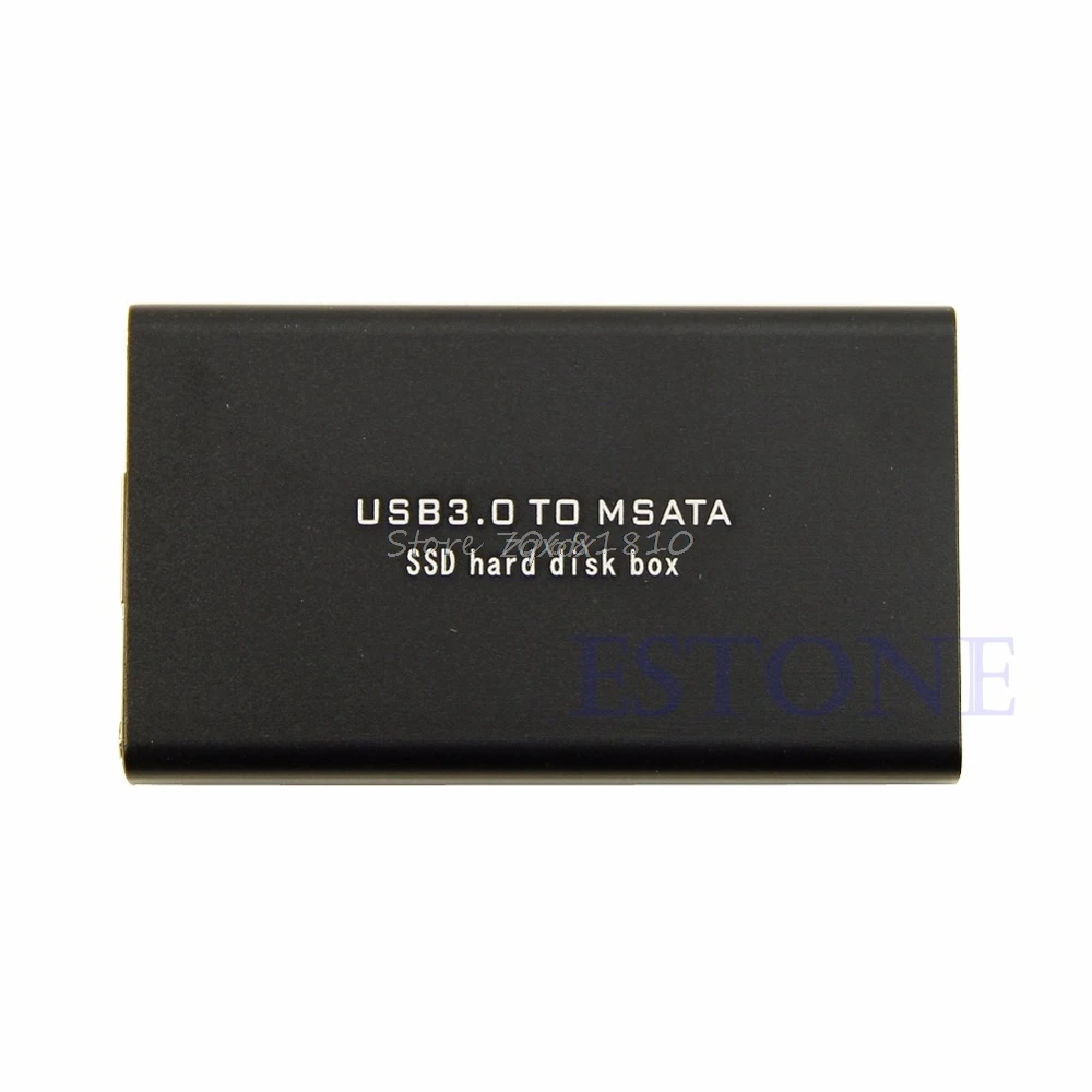  Neue Mini Usb 3.0 Zu Msata Ssd Adapter Karte Externe Gehäuse Fall Abdeckung Box Au Z09 Drop Schiff