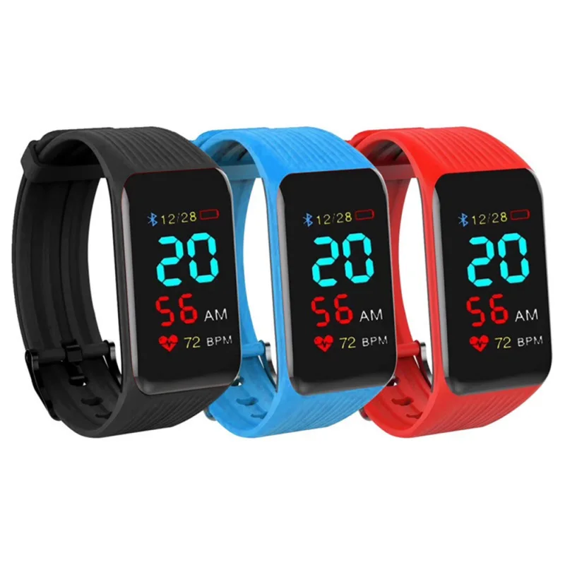 

K1 PLUS Smart Bracelet Step Counter Fitness Tracker Heart Rate Monitoring Waterproof Smart Wristband for iPhone X andriod Phones