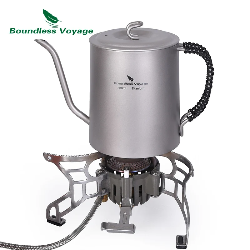 Sin límites viaje 800 ml de titanio tetera taza con Anti-agua hirviendo de Camping al aire libre vino café té olla desastre kit de