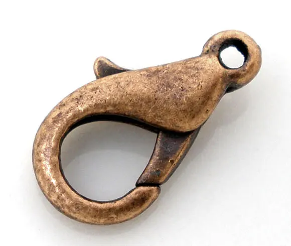 

Copper Lobster Clasp Antique Copper 14mm( 4/8") x 7mm( 2/8"), 10 PCs new