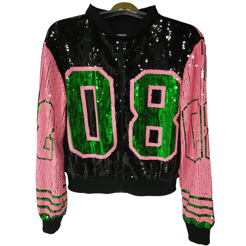 

Stage Performance Clothing Hip Hop Coat Bomber Sequins Jacket
