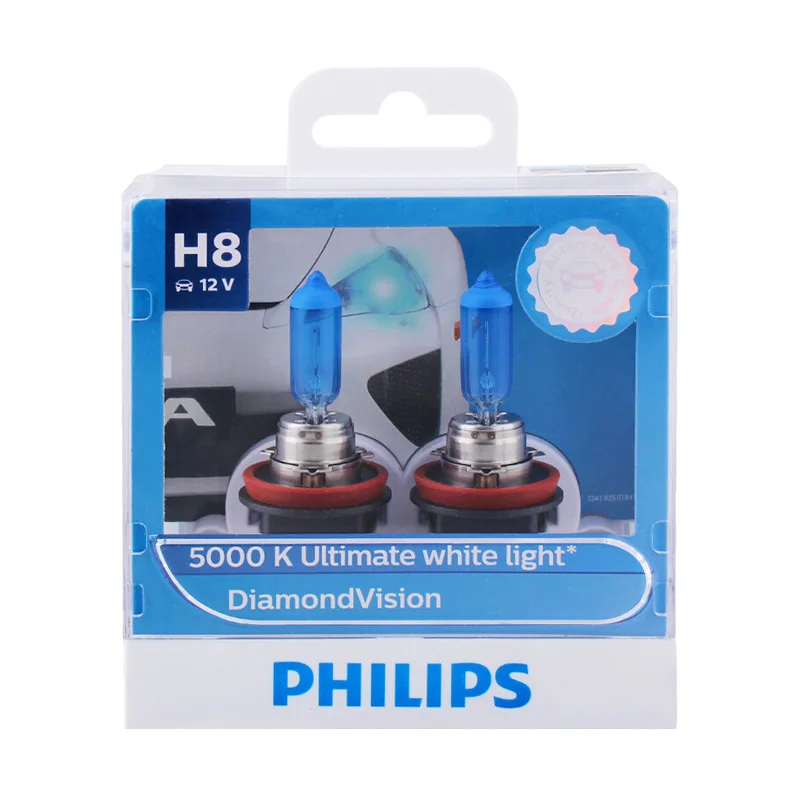 Оригинальные ксеноновые противотуманные фары Philips H8 12 в 35 Вт Diamond Vision 5000K