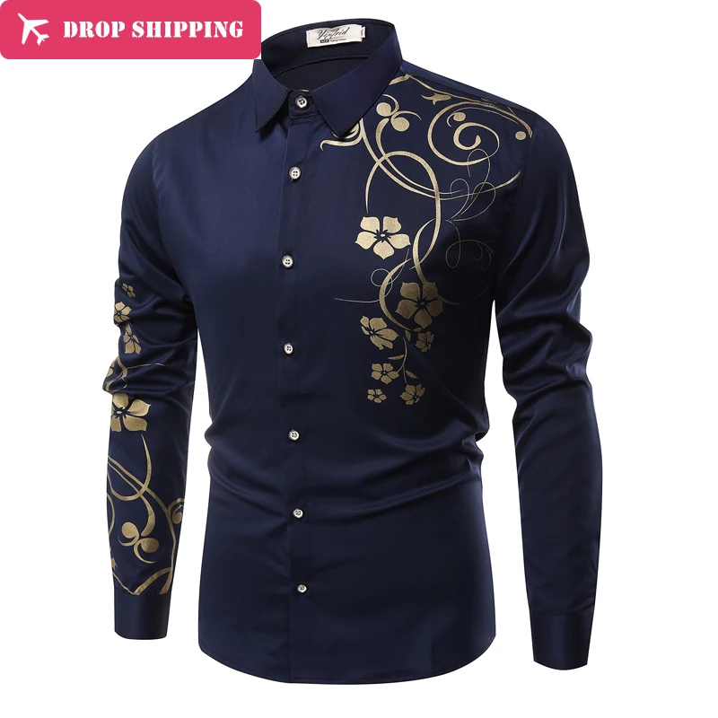 Dropshipping 9 Colors Mens Dress Shirts Casual Shirts Type Slim Long Sleeve Dressed Shirts Camisa Masculina Casual Shirts