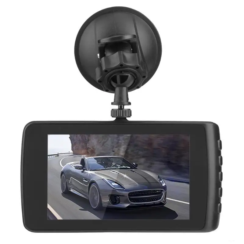 

ALLOYSEED 4" LCD Screen Dual Lens Car DVR Camera 1080P HD Portable Auto Car Video Registrator Recorder Motion Detection Dash Cam