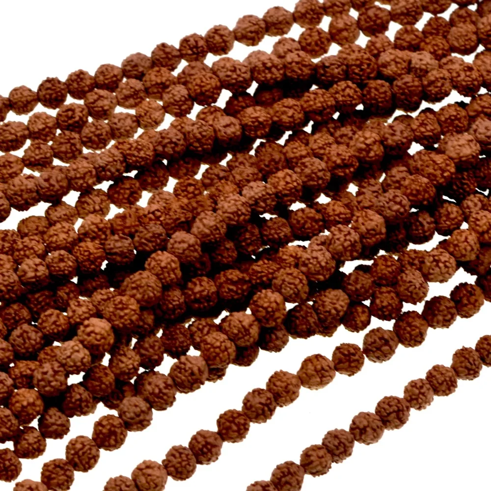 

Free Shipping Natural Stone 6mm Rudraksha Beads Round Spacer Loose Beads Approx 108bead