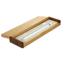 Роскошные деревянный причал стенд держатель Box для топ с рисунком «Яблоко» iPad Pro 9,7 10,5 12,9 пенал Чехол