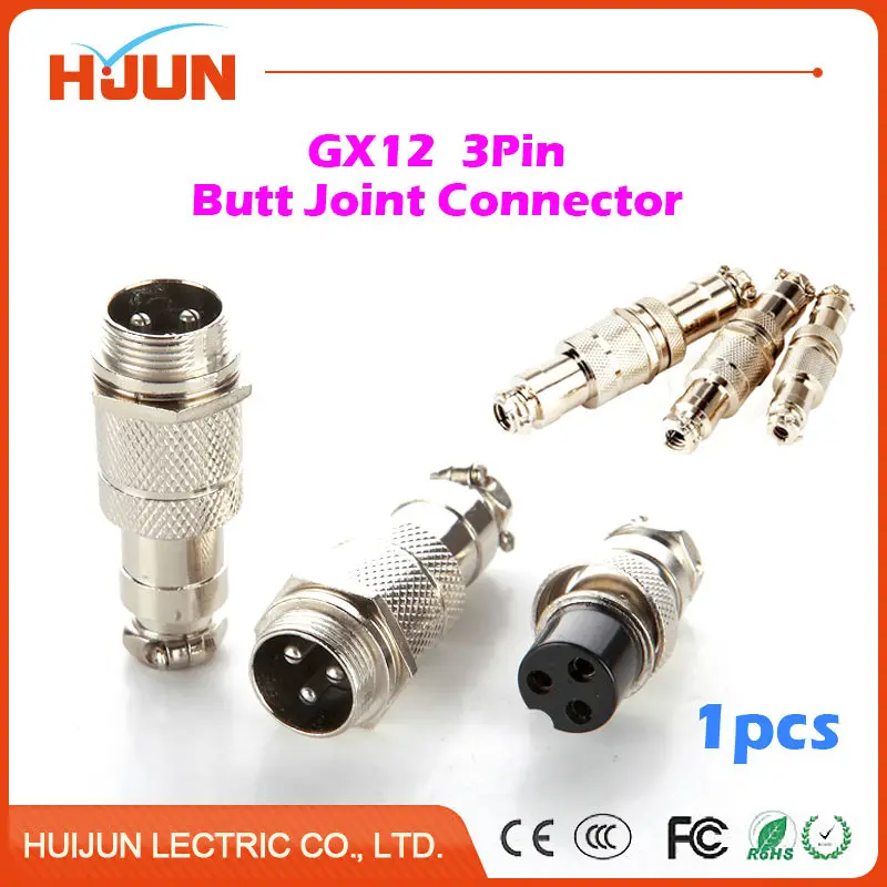 High Quality 12mm Wire Panel Connector GX12 Male/&Female Aviation Socket Plug