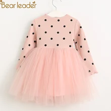 Bear leader/платье для девочек г. Новая Осенняя блуза для девочек детские рубашки с милым принтом грибов одежда для детей от 3 до 7 лет