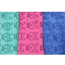 Детское пляжное банное полотенце из микрофибры с кроликом для купания, впитывающее сушку, милый розовый+ желтый+ зеленый