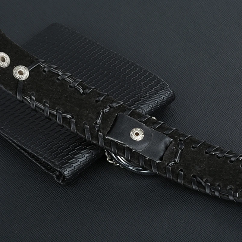 Часы мужские кварцевые с заклепками модные спортивные кожаным ремешком в стиле